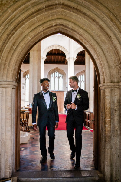 Candid captures by a candid wedding photographer cotswolds, in Chipping Norton church