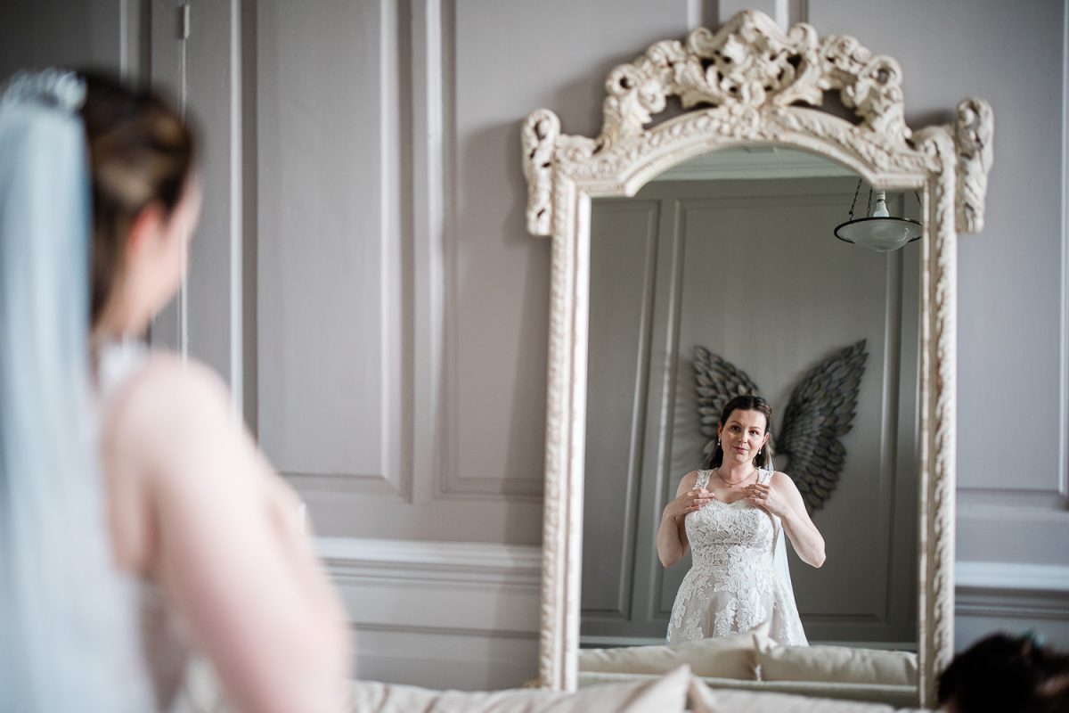 A quiet moment during the wedding morning