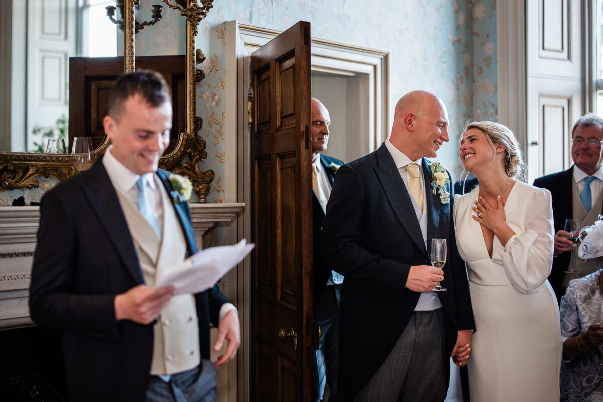 Candid wedding photography at Pynes House