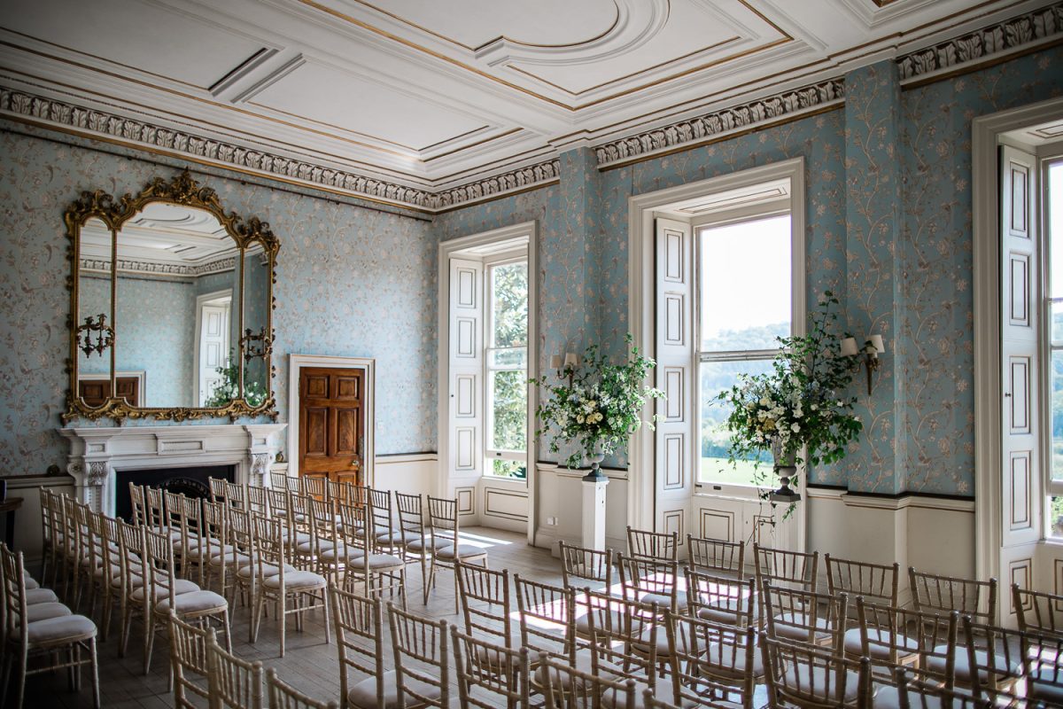 A luxury wedding ceremony at Pynes House wedding venue in Devon