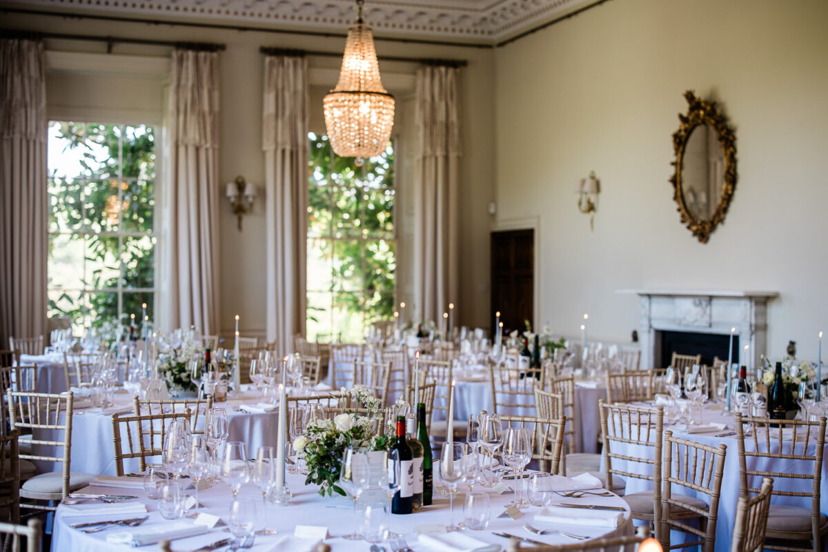 Luxury wedding reception at Pynes